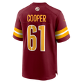 Punc W.Commanders #61 Tyler Cooper Burgundy Team Game Jersey