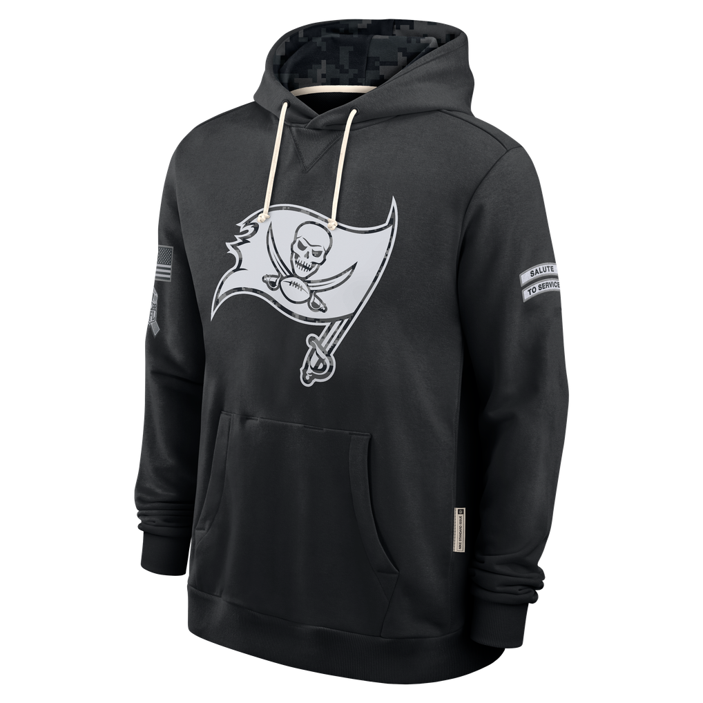 Punc TB.Buccaneers Black 2026 Salute to Service Sideline Dri-FIT Pullover Hoodie Jerseys