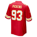 Punc KC.Chiefs #93 Zacch Pickens Red Team Game Jersey