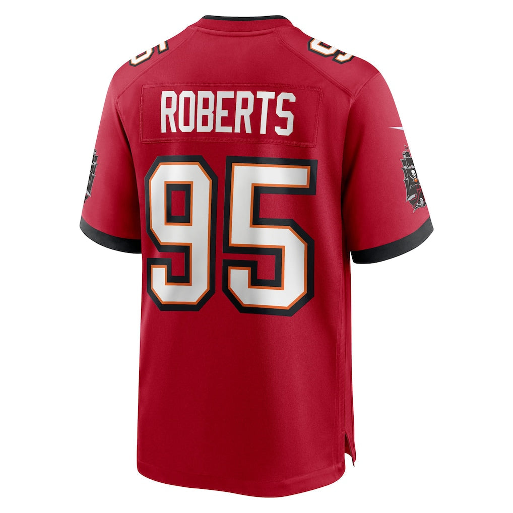 Punc TB.Buccaneers #95 Elijah Roberts Red Team Game Jersey