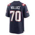 Punc NE.Patriots #70 Caedan Wallace Navy Game Retired Player Jersey