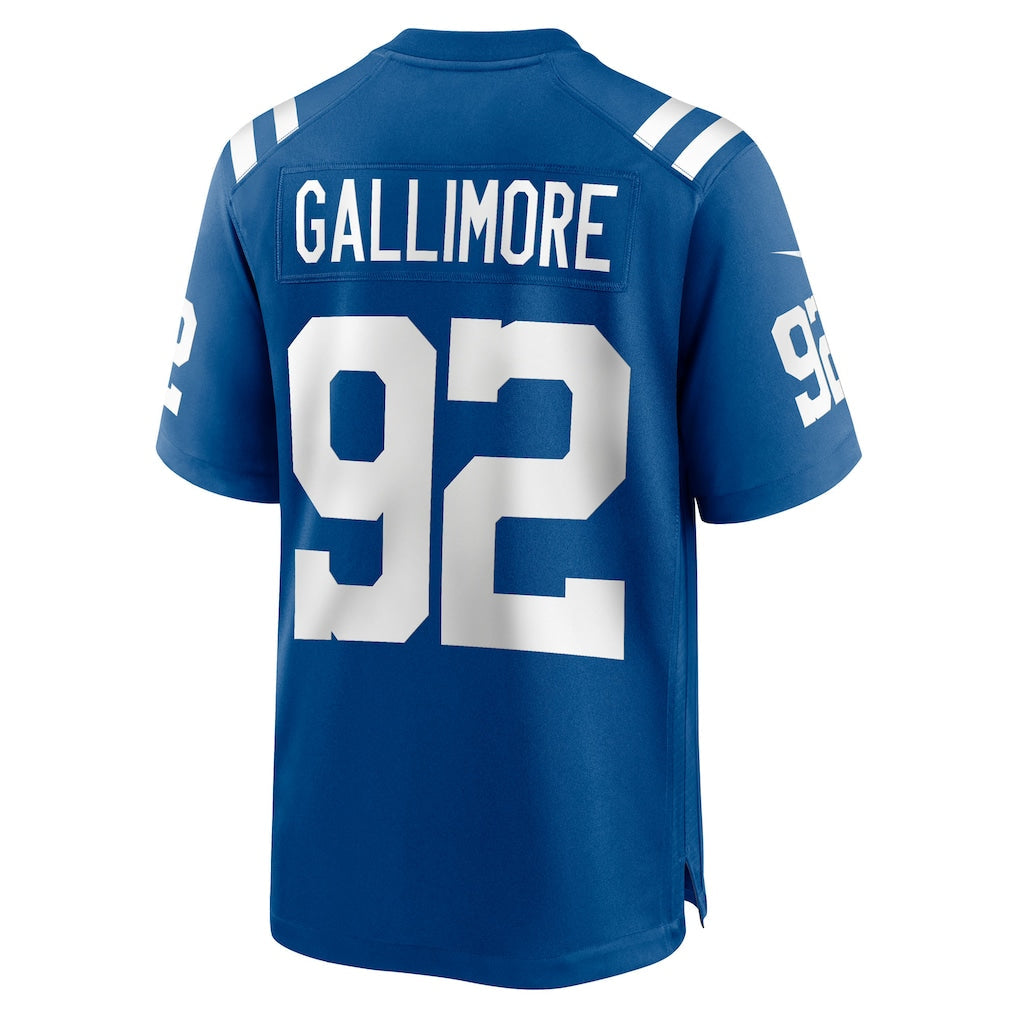 Punc IN.Colts #92 Neville Gallimore Royal Team Game Jersey
