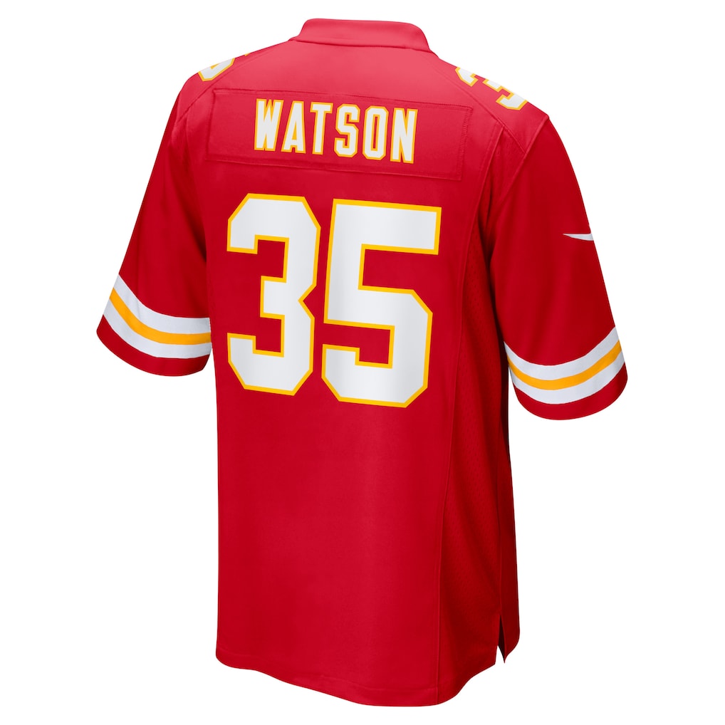 Punc KC.Chiefs #35 Jaylen Watson Red Game Player Jersey