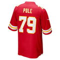 Punc KC.Chiefs #79 Esa Pole Red Team Game Jersey
