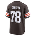 Punc C.Browns #78 Jack Conklin Brown Team Game Jersey