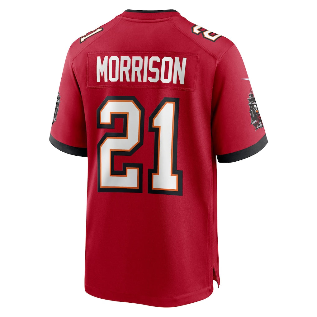 Punc TB.Buccaneers #21 Benjamin Morrison Red Team Game Jersey