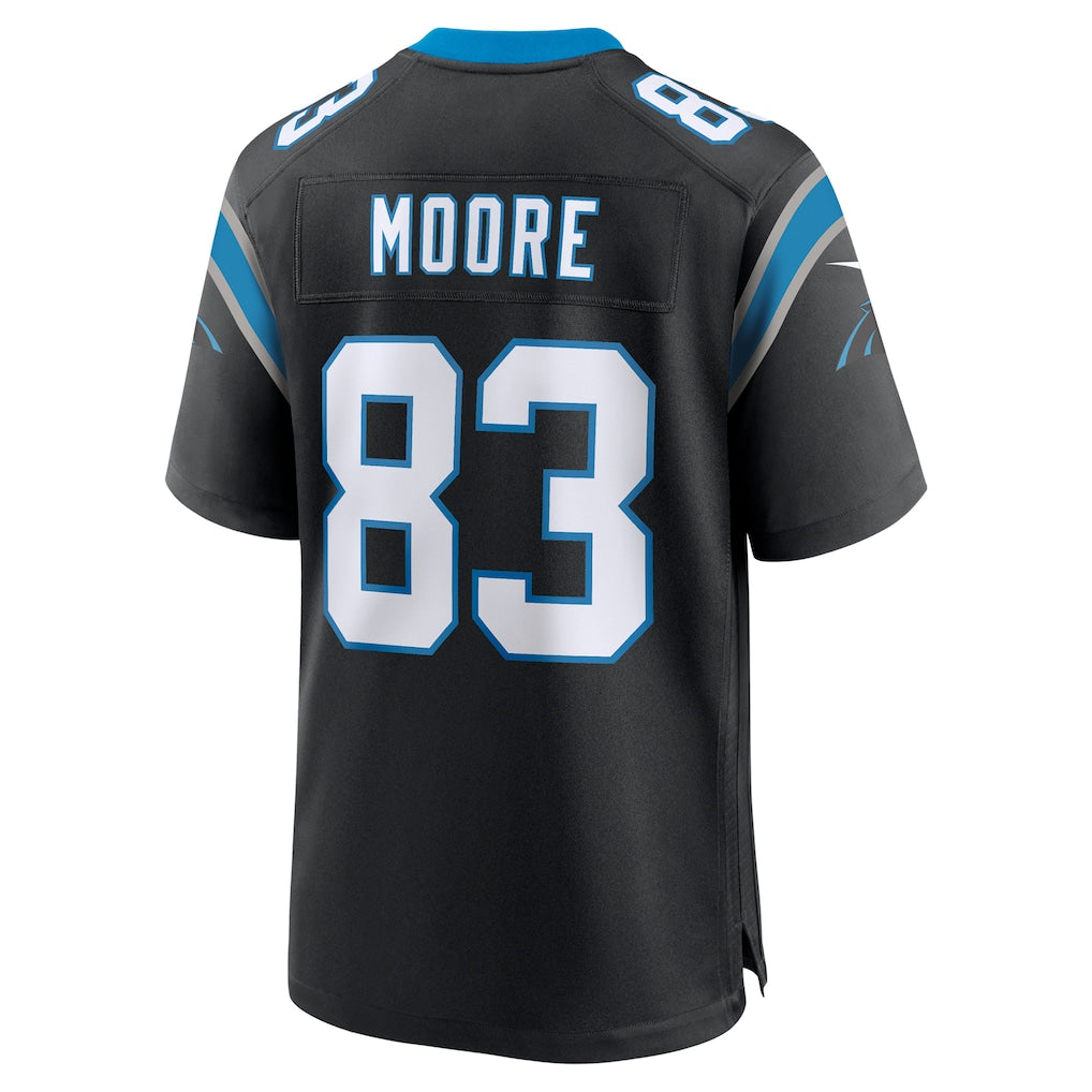 Punc C.Panthers #83 David Moore Black Game Jersey
