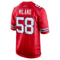 Punc B.Bills #58 Matt Milano Red Alternate Game Jersey
