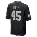 Punc LV.Raiders #45 Devin White Black Team Game Jersey