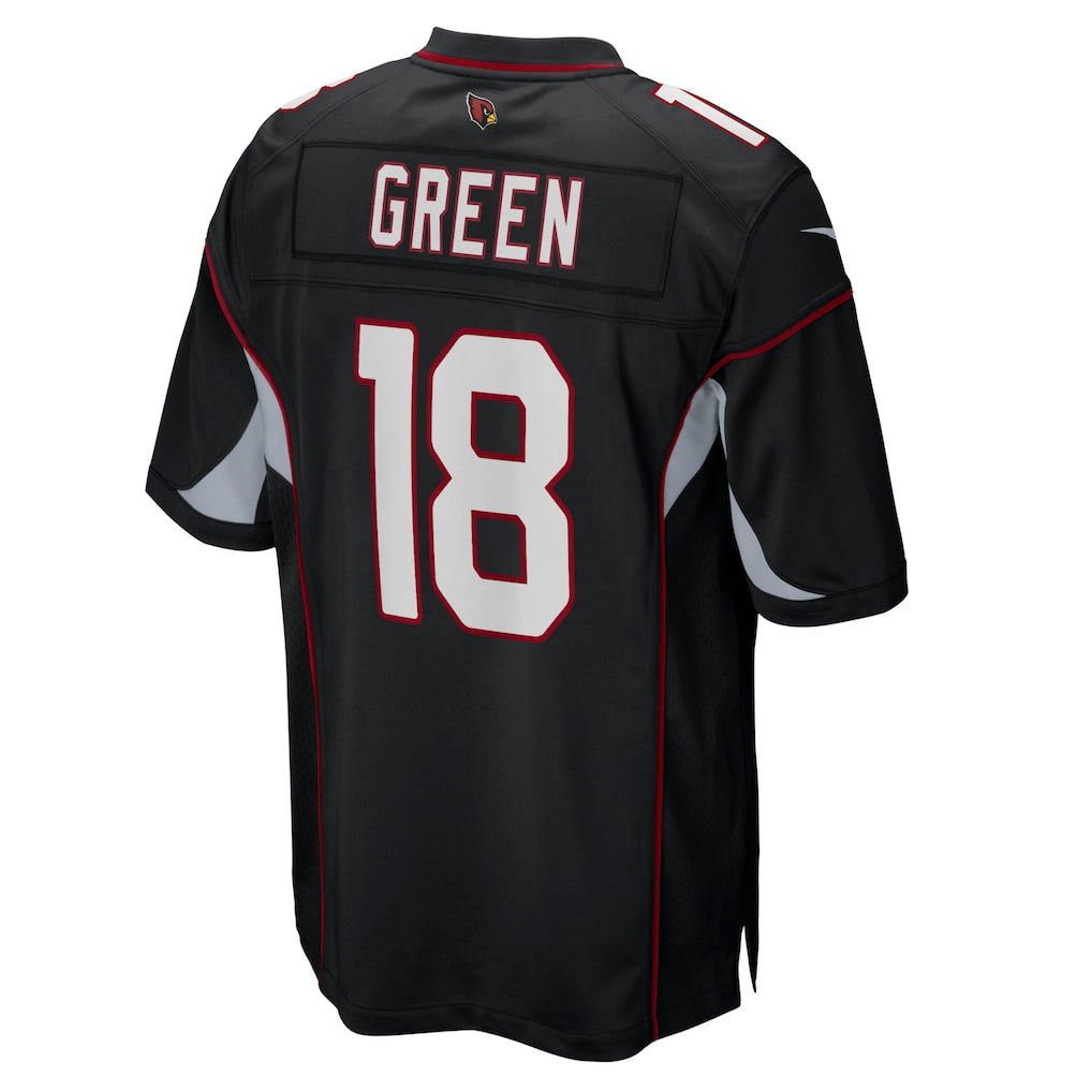 Punc A.Cardinals #18 A.J. Green Black Game Jersey