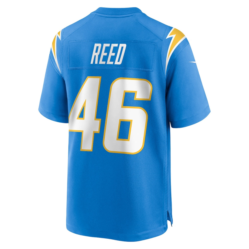 Punc LA.Chargers #46 Nikko Reed Powder Blue Team Game Jersey
