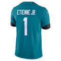 Punc J.Jaguars #1 Travis Etienne Jr Teal Vapor F.U.S.E. Limited Jersey