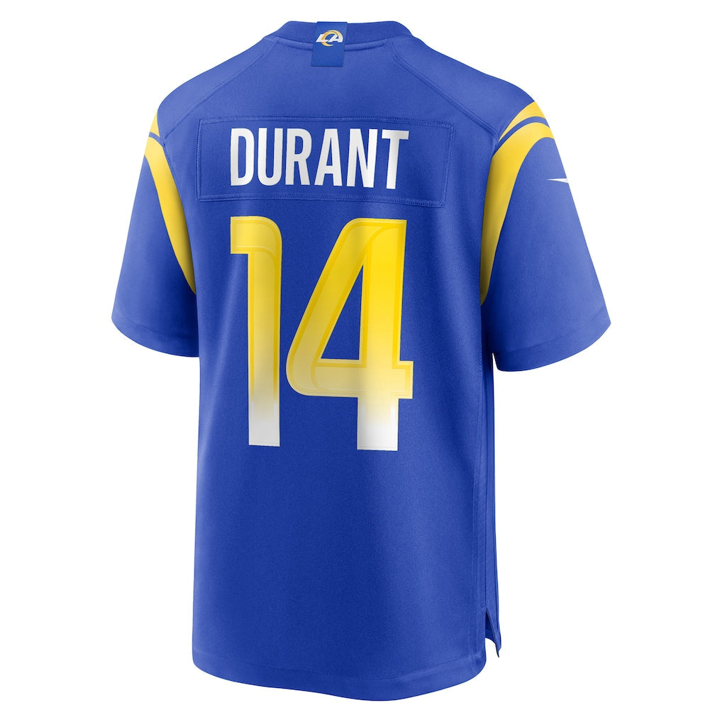 Punc LA.Rams #14 Cobie Durant Royal Game Player Jersey