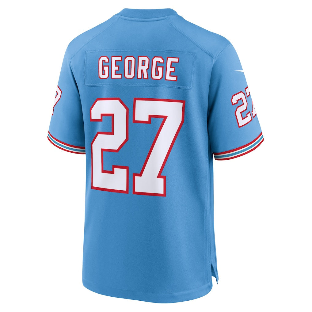 Punc T.Titans #27 Eddie George Light Blue Retired Player Alternate Game Jersey