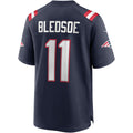Punc NE.Patriots #11 Drew Bledsoe Navy Game Retired Player Jersey