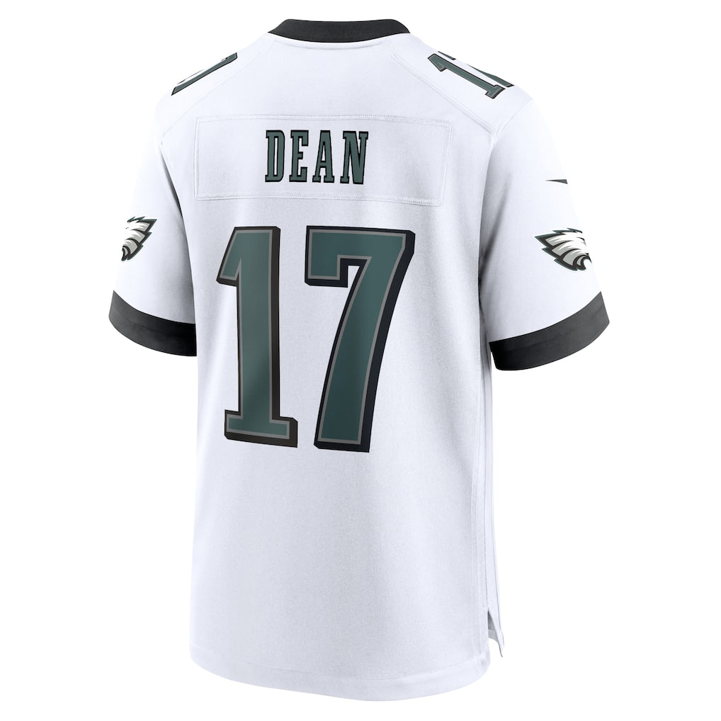 Punc P.Eagles #17 Nakobe Dean White Game Jersey