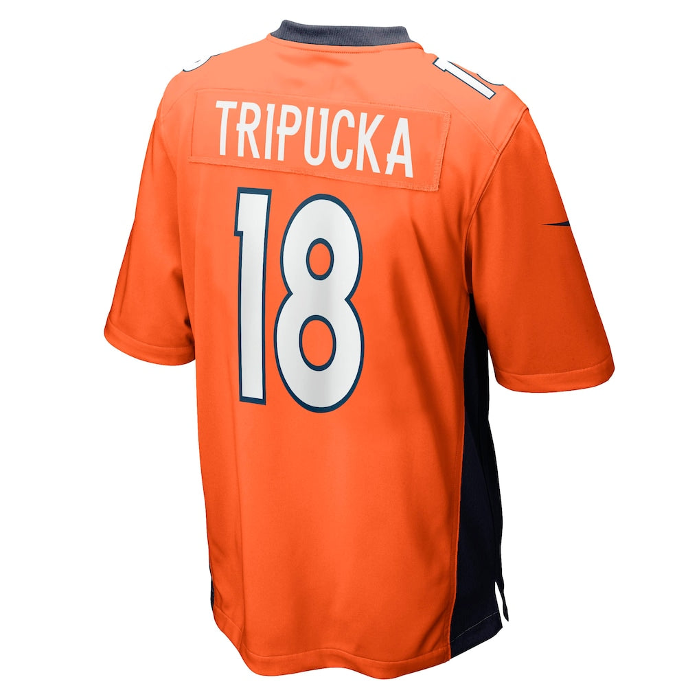 Punc D.Broncos #18 Frank Tripucka Orange Retired Player Jersey