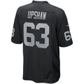 Punc LV.Raiders #63 Gene Upshaw Black Game Retired Player Jersey