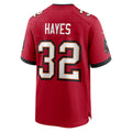 Punc TB.Buccaneers #32 Josh Hayes Red Game Jersey