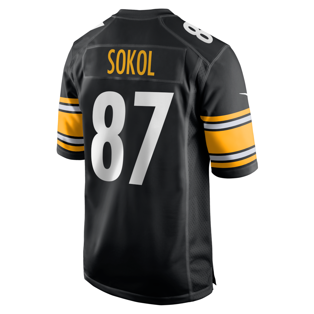 Punc P.Steelers #87 Matt Sokol Black Team Game Jersey