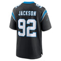 Punc C.Panthers #92 Cam Jackson Black Team Game Jersey