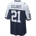 Punc D.Cowboys #21 Ezekiel Elliott Navy Game Team Jersey