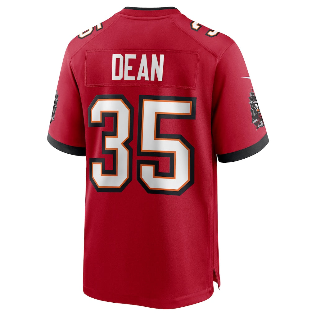 Punc TB.Buccaneers #35 Jamel Dean Red Game Jersey