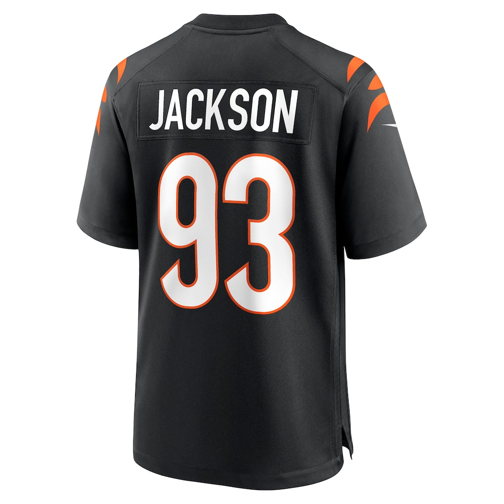 Punc C.Bengals #93 McKinnley Jackson Black Game Jersey