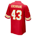 Punc KC.Chiefs #43 Jack Cochrane Red Game Player Jersey