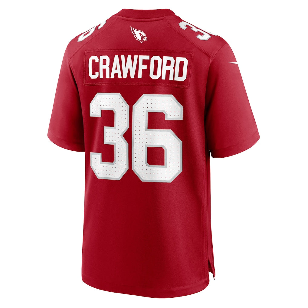 Punc A.Cardinals #36 Kitan Crawford Cardinal Team Game Jersey