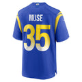 Punc LA.Rams #35 Nick Muse Royal Team Game Jersey