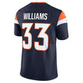 Punc D.Broncos #33 Javonte Williams Navy Mile High Collection Vapor F.U.S.E. Limited Jersey