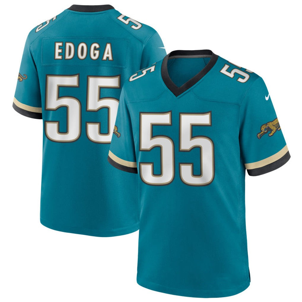 Punc J.Jaguars #55 Chuma Edoga Teal Game Jersey
