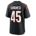Punc C.Bengals #45 Maema Njongmeta Black Team Game Jersey