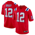Punc NE.Patriots #12 Tom Brady Player Red Game Stitched Jerseys