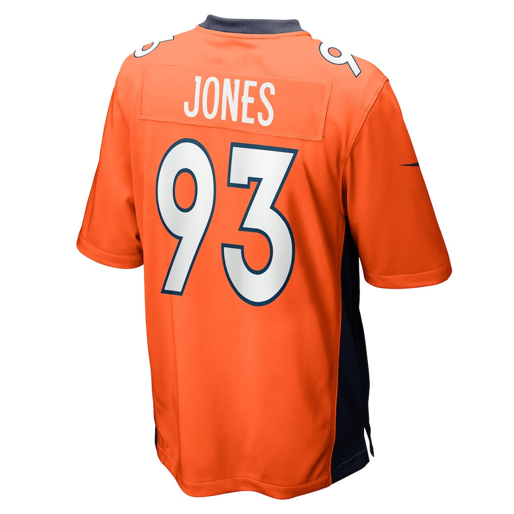 Punc D.Broncos #93 Troy Jones Orange Game Jersey