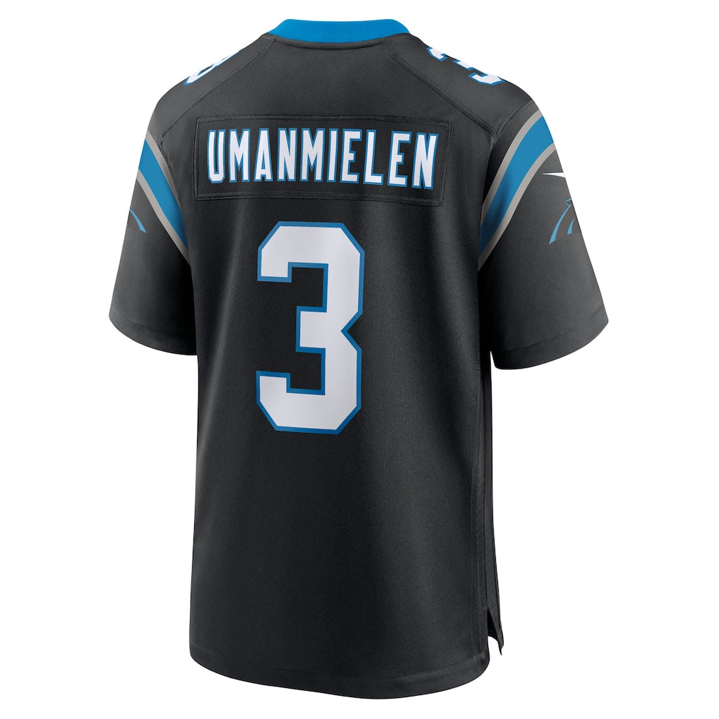 Punc C.Panthers #3 Princely Umanmielen Black Team Game Jersey