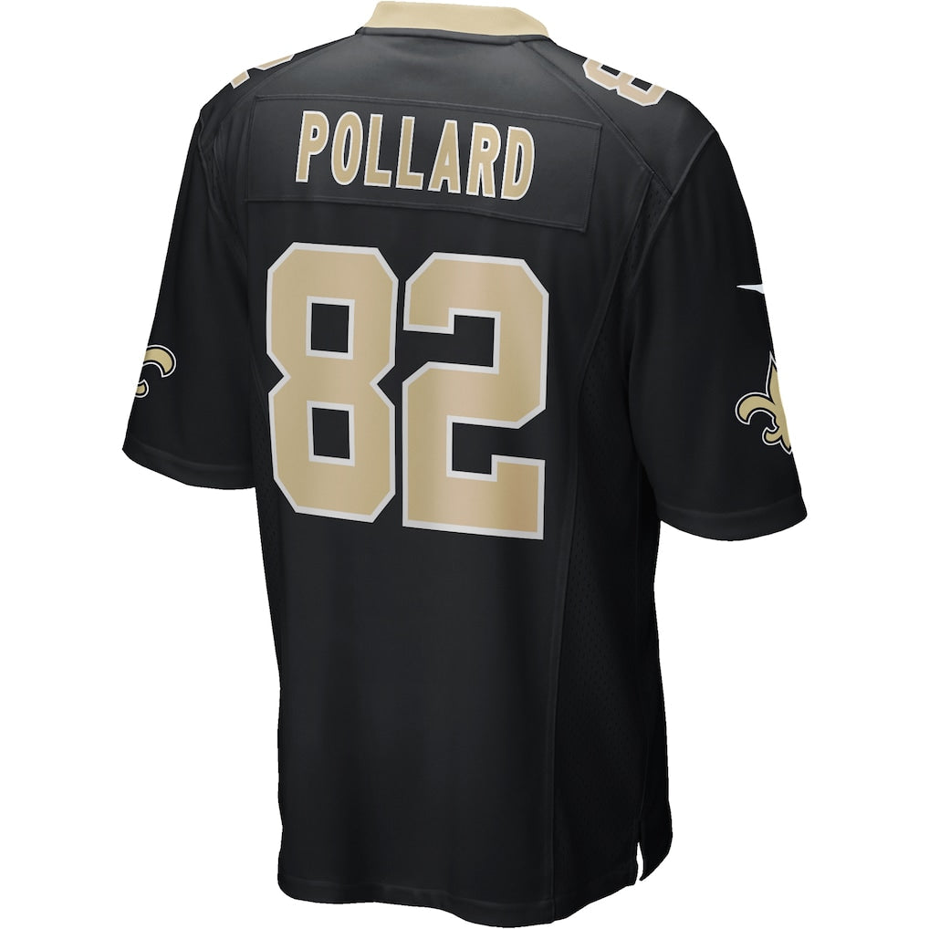 Punc NO.Saints #82 Bob Pollard Black Game Retired Player Jersey
