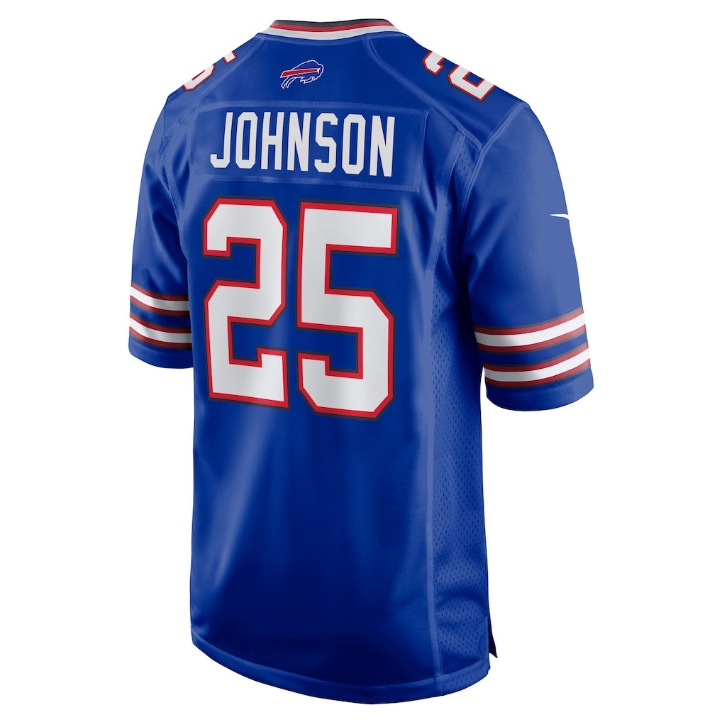 Punc B.Bills #25 Ty Johnson Royal Team Game Jersey
