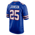 Punc B.Bills #25 Ty Johnson Royal Team Game Jersey