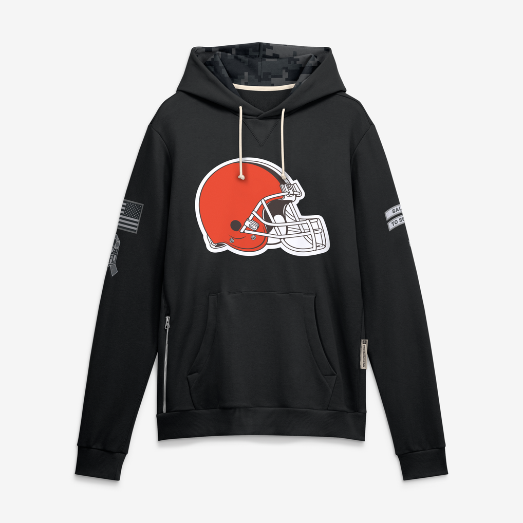 Punc C.Browns Black 2026 Salute to Service Sideline Dri-FIT Pullover Hoodie Jerseys
