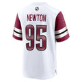 Punc W.Commanders #95 Jer'Zhan Newton White Game Jersey