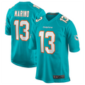 Punc #13 Dan Marino M.Dolphins Aqua Game Retired Stitched Jerseys