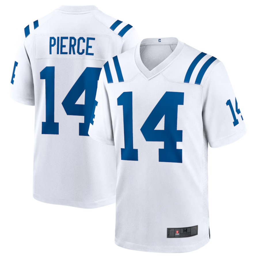 Punc #14 Alec Pierce Player IN.Colts Away Game Stitched Jerseys - White
