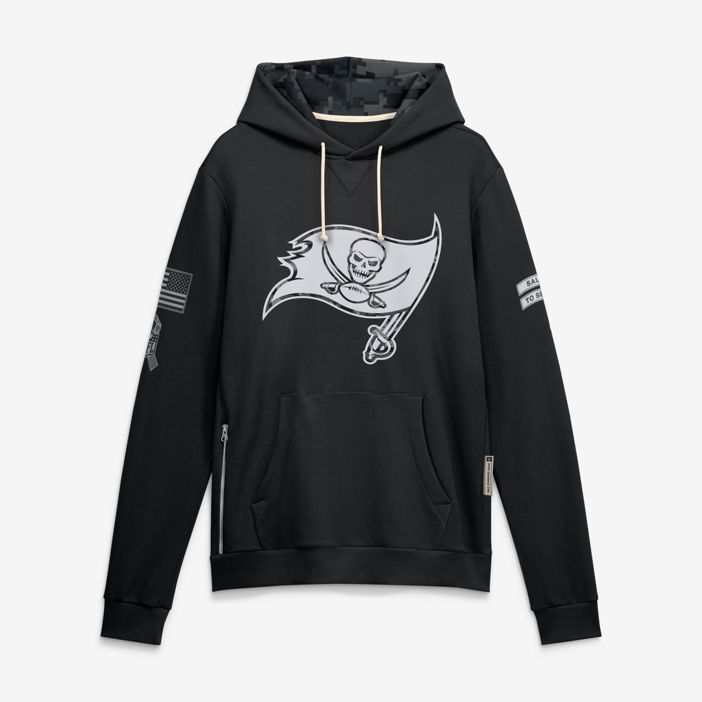 Punc TB.Buccaneers Black 2026 Salute to Service Sideline Dri-FIT Pullover Hoodie Jerseys