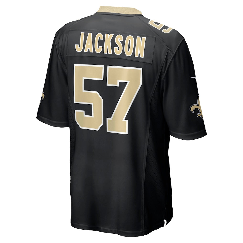 Punc NO.Saints #57 Rickey Jackson Black Retired Player Jersey