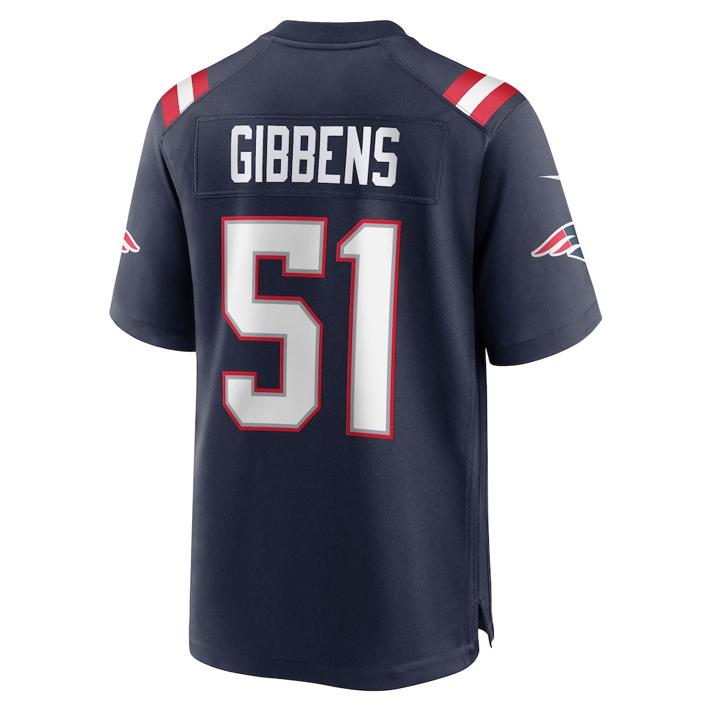 Punc NE.Patriots #51 Jack Gibbens Navy Team Game Jersey