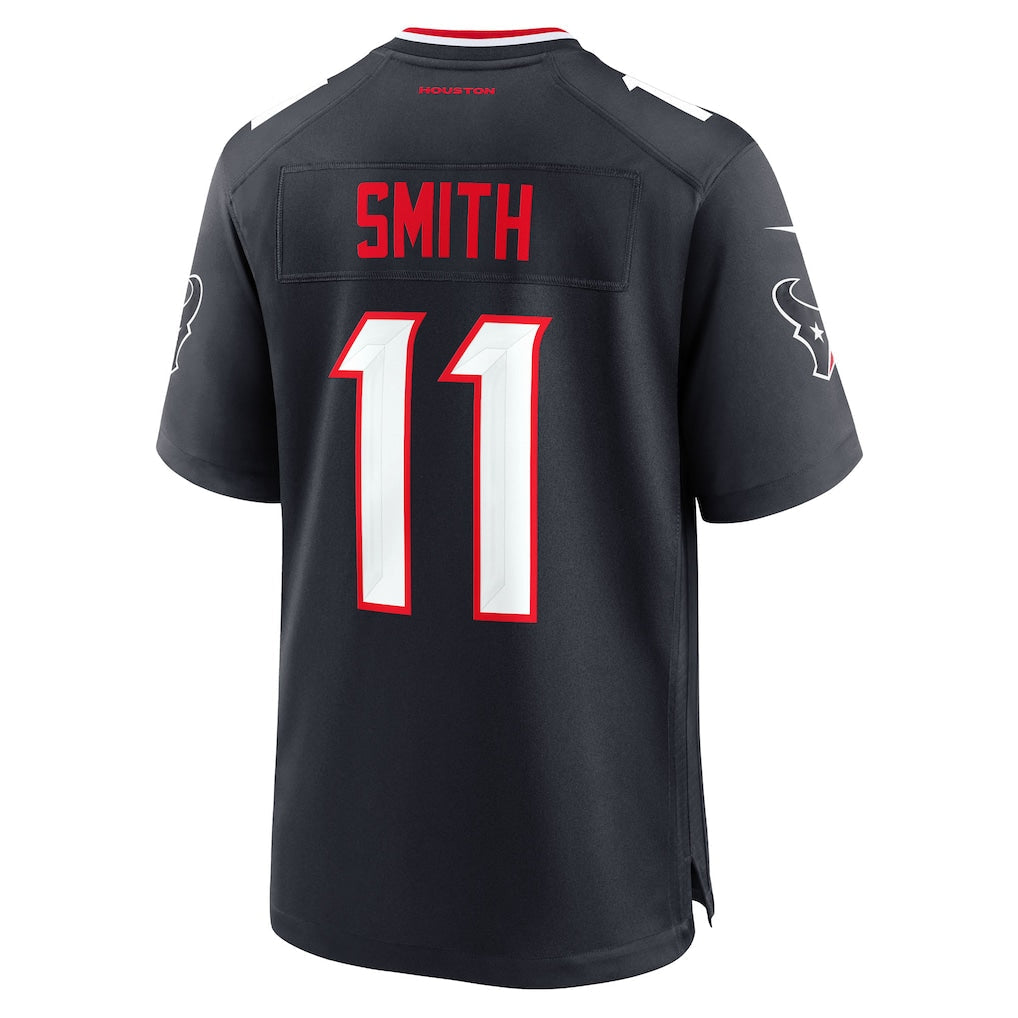 Punc H.Texans #11 Tremon Smith Navy Team Game Jersey