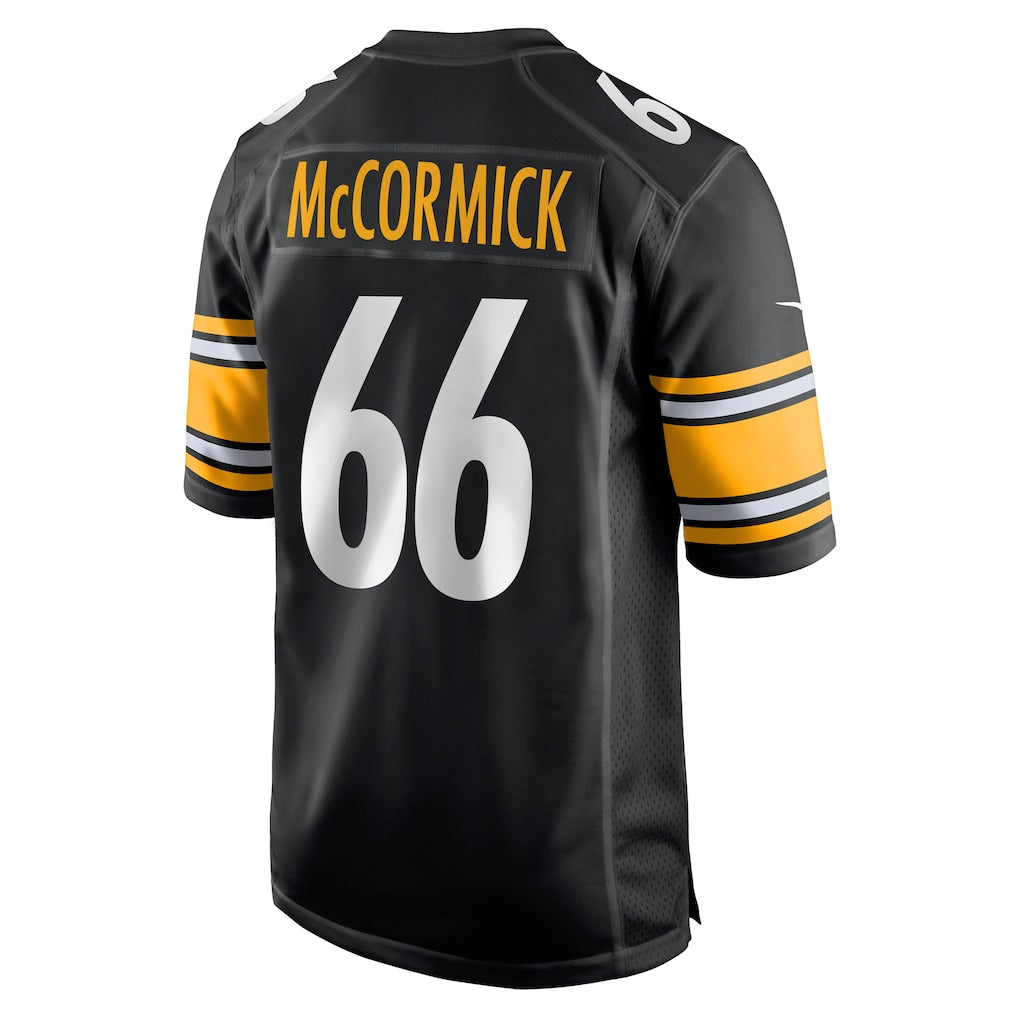 Punc P.Steelers #66 Mason McCormick Black Game Jersey