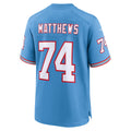 Punc T.Titans #74 Bruce Matthews Light Blue Retired Player Alternate Game Jersey